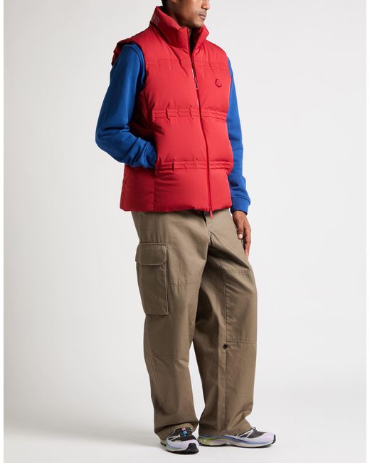 Moncler Red Vest Polyamide, Elastane for men