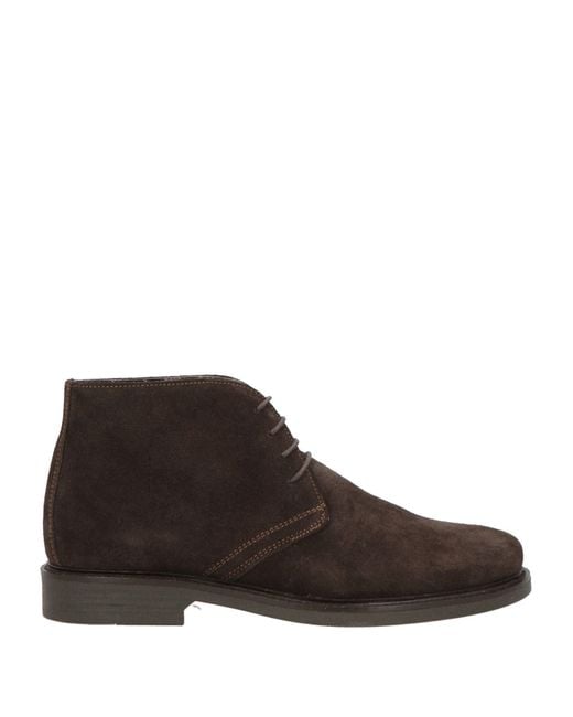 Daniele Alessandrini Brown Ankle Boots Soft Leather for men