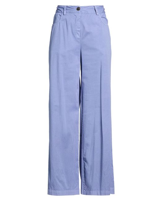 ALESSIA SANTI Blue Pants Cotton, Elastane