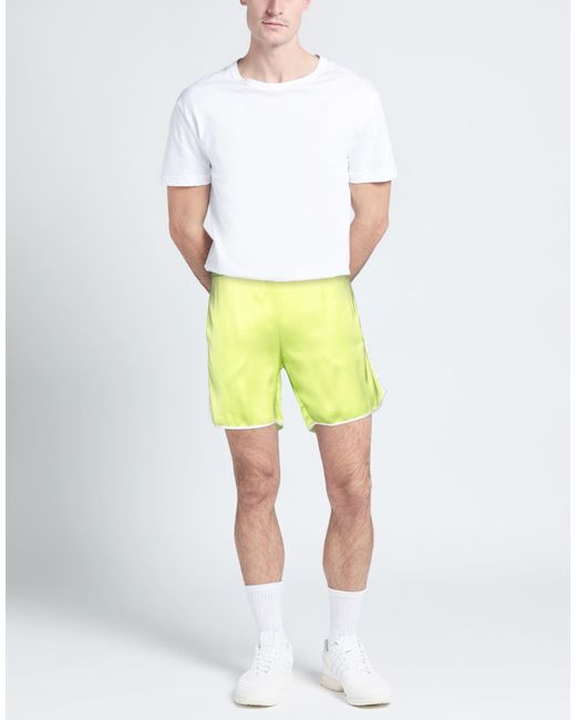 BLUE SKY INN Yellow Lime Shorts & Bermuda Shorts Viscose for men