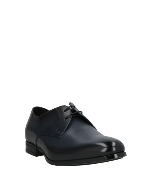 Doucal's Black Midnight Lace-Up Shoes Leather for men