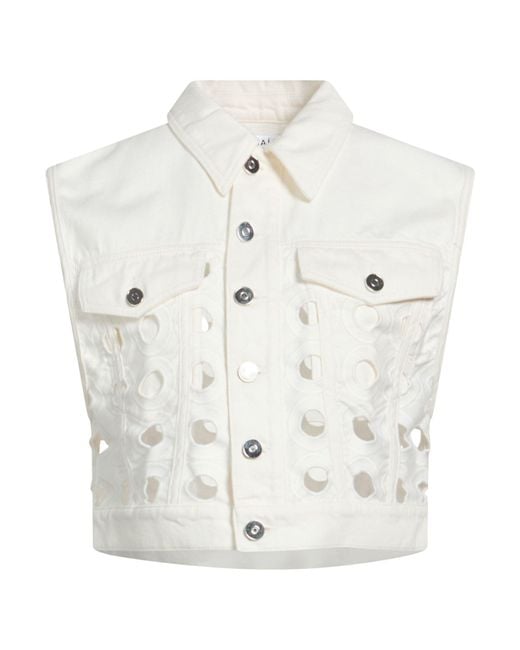 Alaïa White Denim Outerwear Cotton