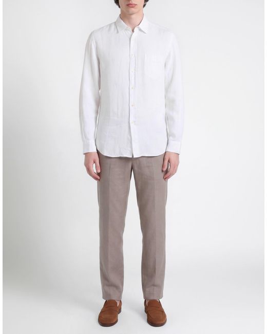 120% Lino White Shirts for men
