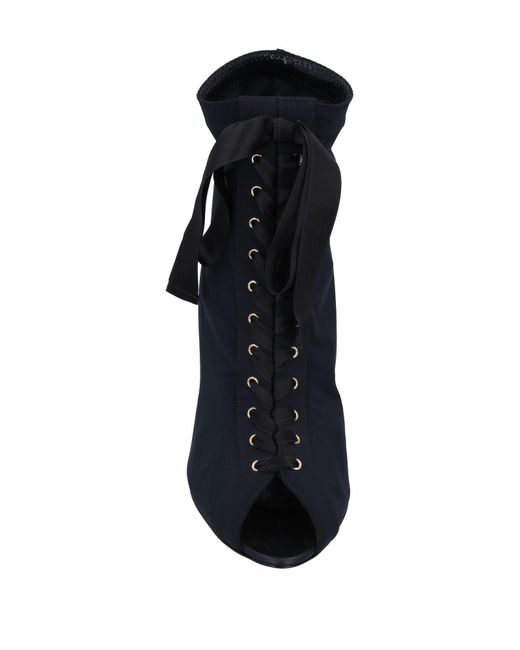 Dolce & Gabbana Blue Ankle Boots Polyamide, Elastane, Polyester