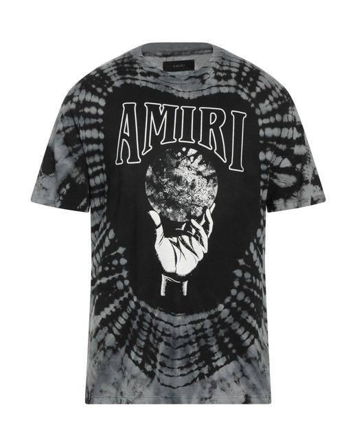 Amiri Black Tie-dye Cotton T-shirt for men