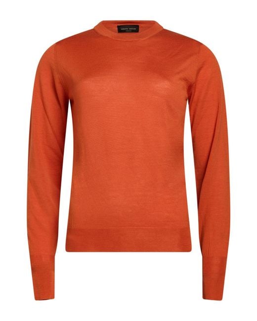 Pullover Roberto Collina en coloris Orange