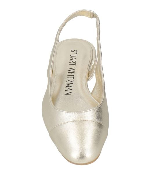 Stuart Weitzman Natural Ballet Flats Leather