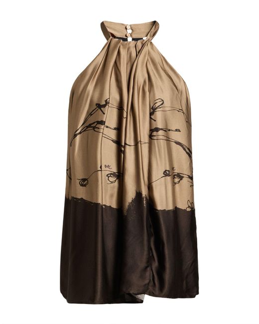 Manila Grace Multicolor Taupe Top Viscose
