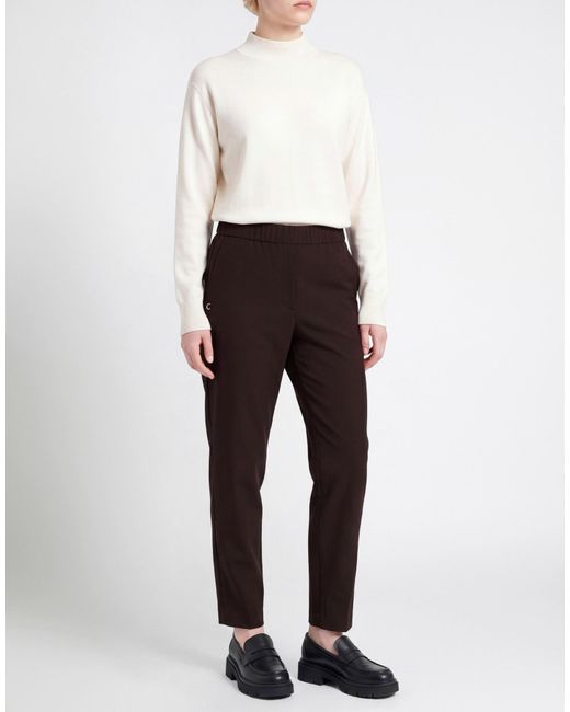 Ottod'Ame Brown Pants Polyester, Virgin Wool, Elastane