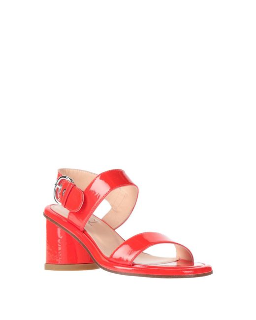Agl Attilio Giusti Leombruni Red Sandals Leather