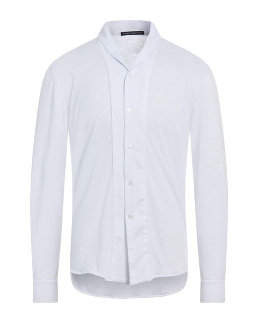Daniele Alessandrini White Shirt Polyester, Viscose, Elastane for men