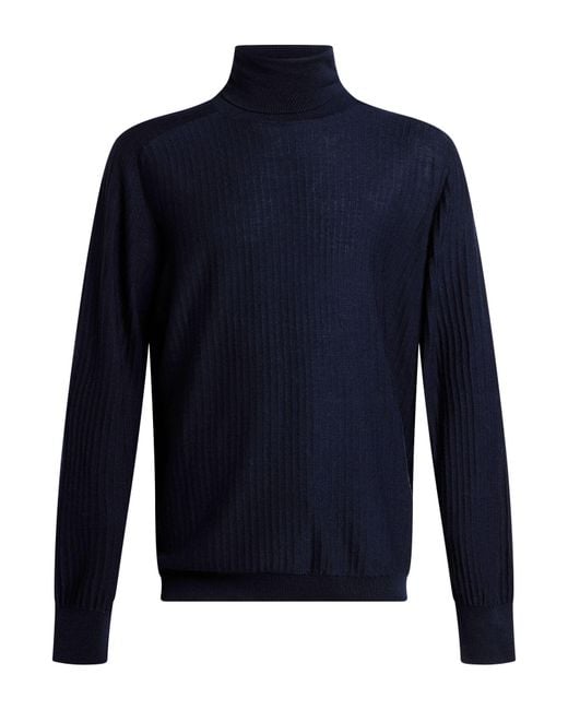 Roberto Collina Blue Turtlenecks for men