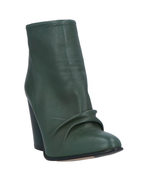 LARA MAY Green Ankle Boots