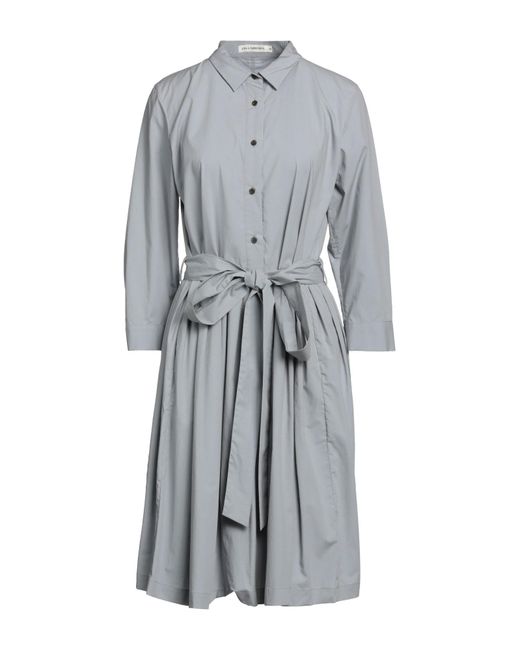 Lis Lareida Midi Dress in Gray | Lyst