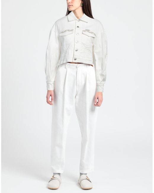 Forte White Denim Outerwear Cotton