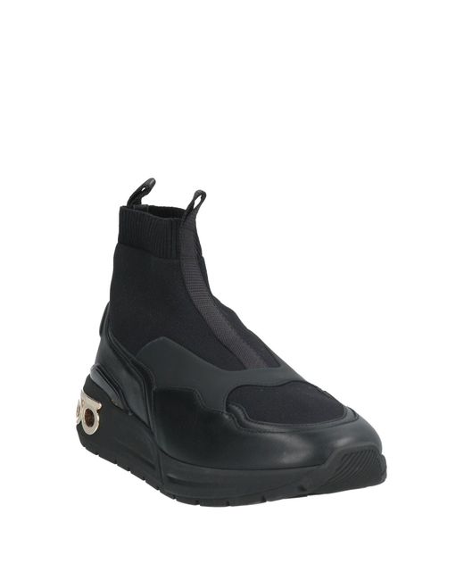 Ferragamo Black Cosma Sock Sneakers Textile Fibers, Leather