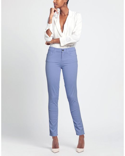 Rebel Queen Blue Pants Cotton, Polyester, Elastane