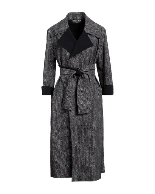 La Petite Robe Di Chiara Boni Black Overcoat & Trench Coat
