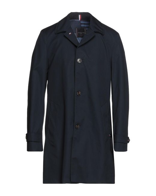 Tommy Hilfiger Overcoat in Blue for Men | Lyst