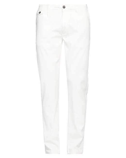 Liu Jo White Pants Cotton, Elastane for men