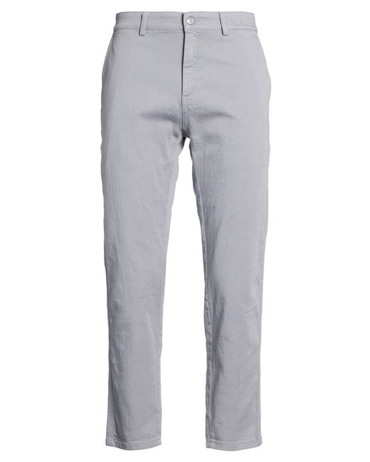 Department 5 Gray Pants Cotton, Rubber for men