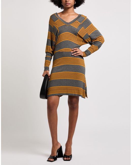 Vivienne Westwood Women's Gray Mini Dress Viscose, Elastane