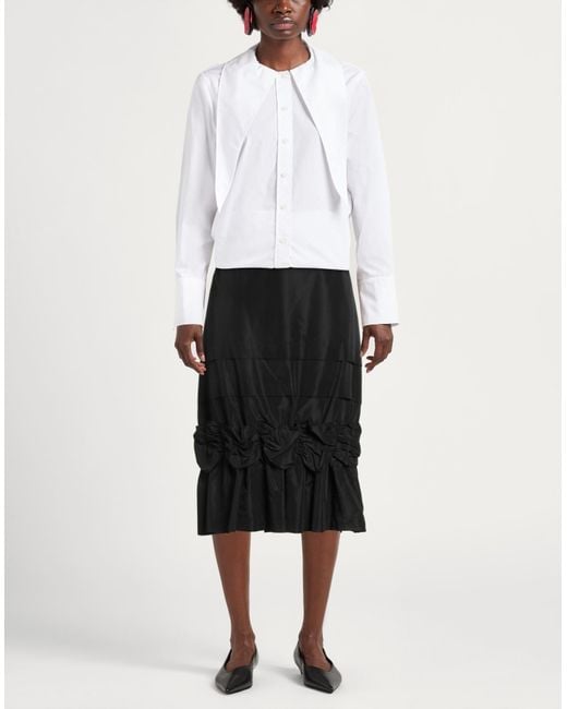 Simone Rocha Black Midi Skirt Acetate, Polyester