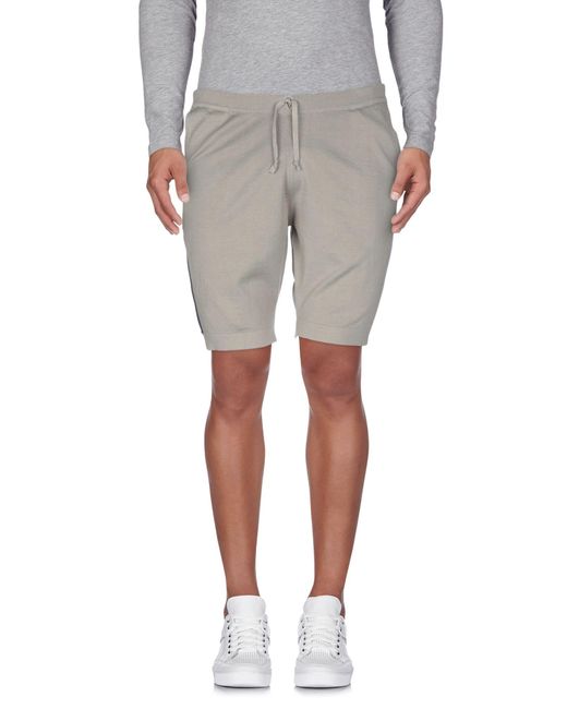 Alpha Studio Gray Khaki Shorts & Bermuda Shorts Cotton for men