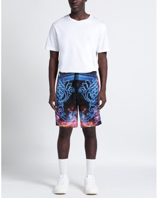 Versace Jeans Couture Blue Shorts & Bermuda Shorts Cotton, Elastane for men