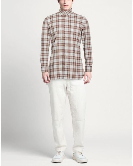 Luigi Borrelli Napoli White Shirt Cotton for men