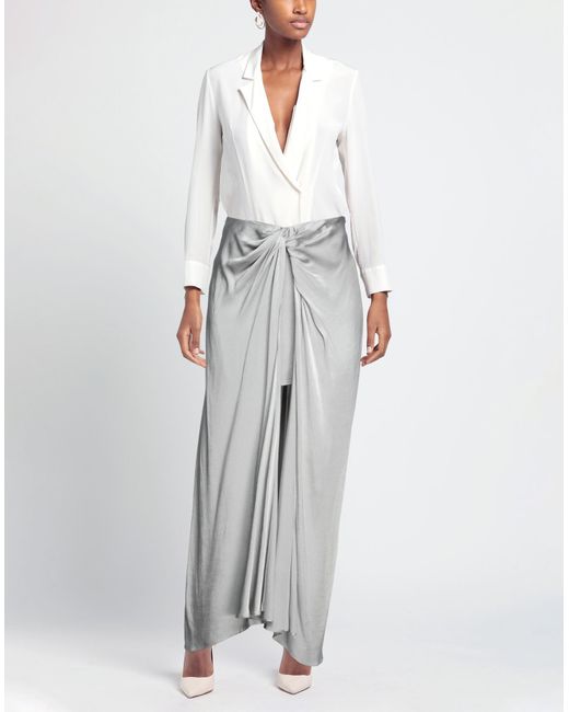 WEILI ZHENG Gray Maxi Skirt