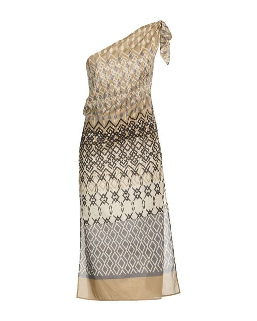 Brunello Cucinelli White Midi Dress Cotton