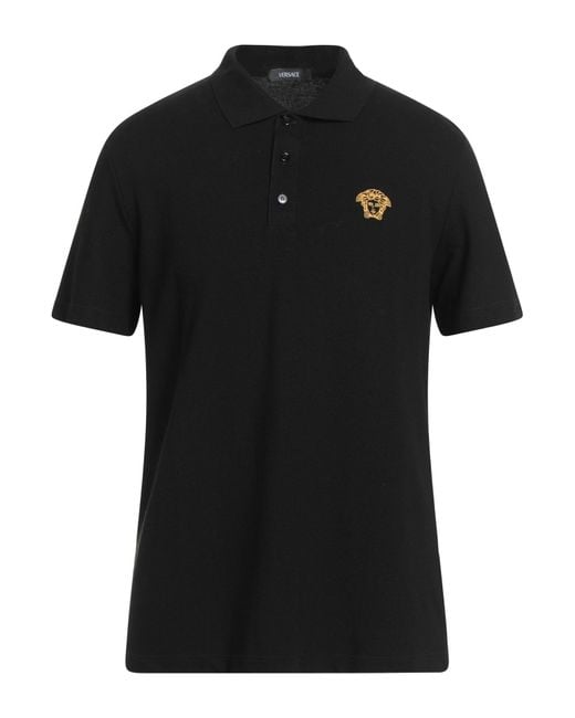 Polo Versace pour homme en coloris Black