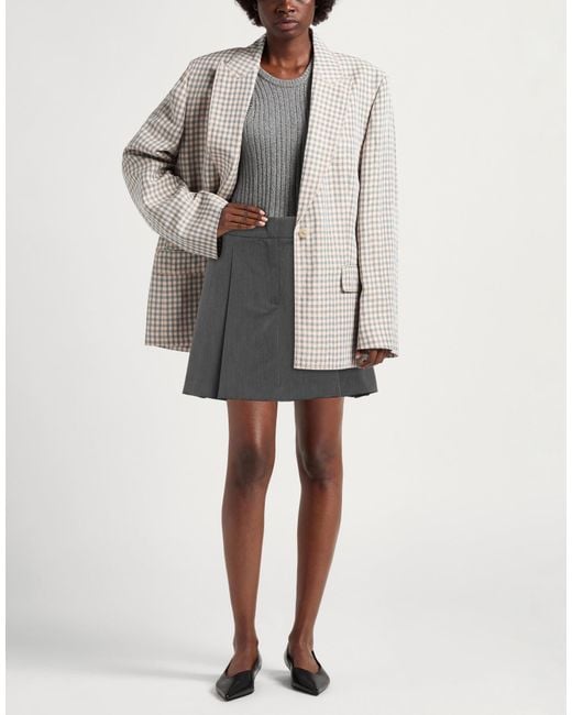 Pinko Gray Mini Skirt