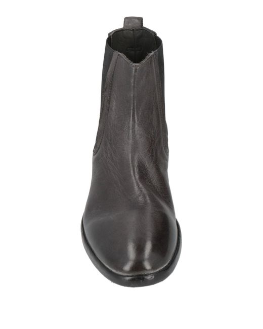 Moma Black Charcoal Ankle Boots Leather for men