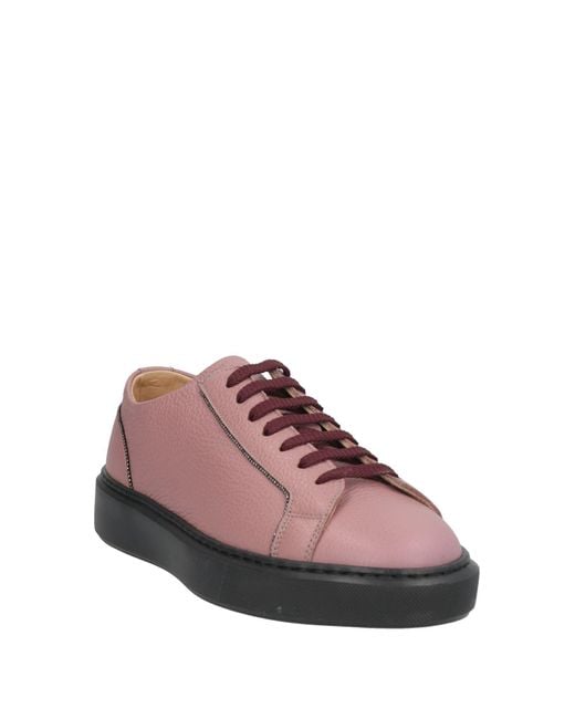 Doucal's Pink Sneakers Leather