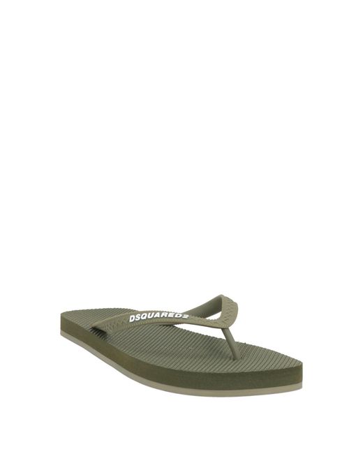 DSquared² Green Thong Sandals for men