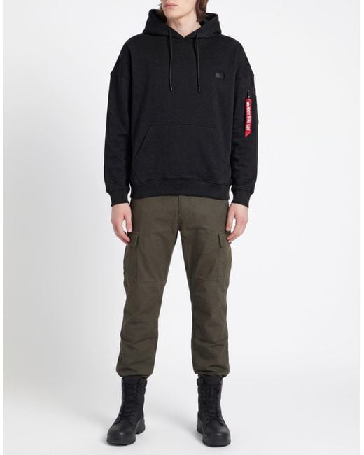 Alpha Industries Blue Sweatshirt Cotton, Polyester for men