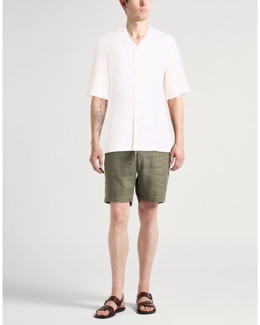 Brunello Cucinelli White Shirt Linen for men
