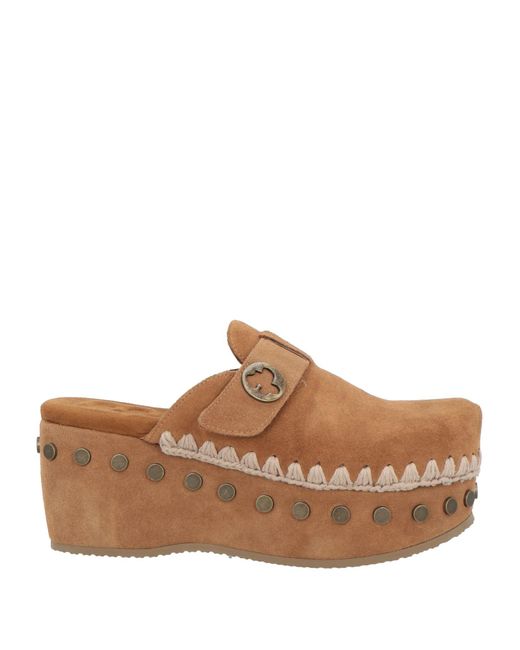 Mou Brown Mules & Clogs