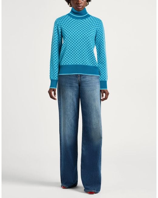 Drumohr Blue Turtlenecks