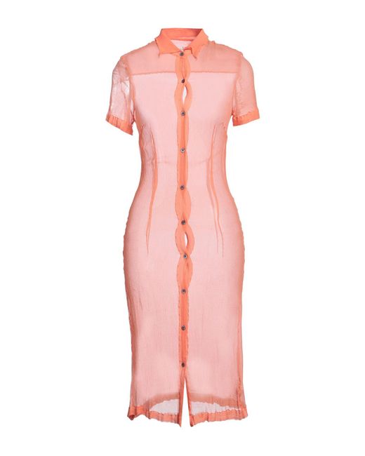 Dries Van Noten Pink Midi Dress