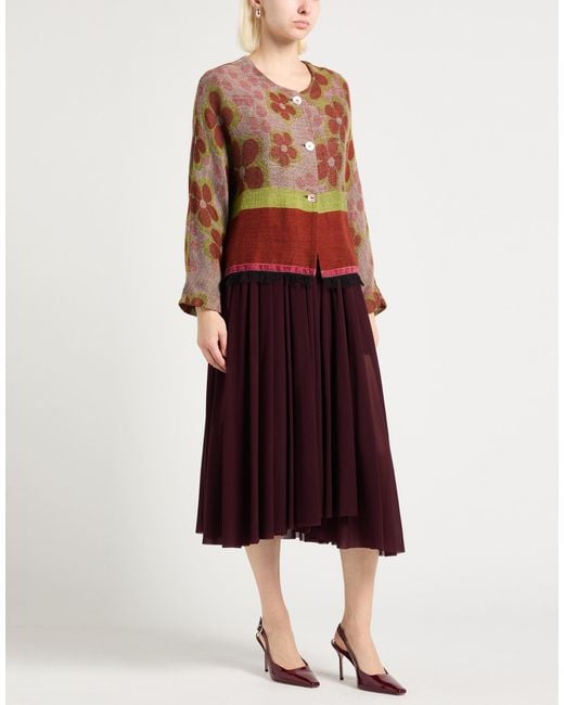ALESSIA SANTI Brown Rust Jacket Acrylic, Modal, Wool, Alpaca Wool