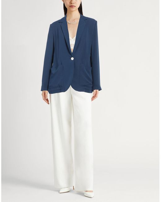 .., merci italia Blue Blazer Polyester, Viscose