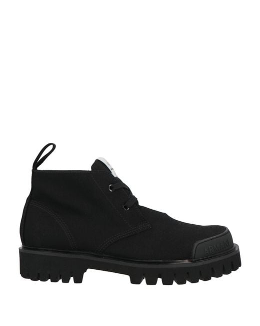 ARMANI EXCHANGE Black Ankle Boots for men