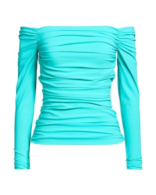 La Petite Robe Di Chiara Boni Blue Top Polyamide, Elastane