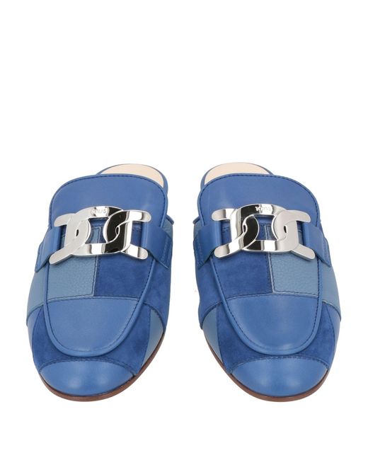 Tod's Blue Mules & Clogs Leather