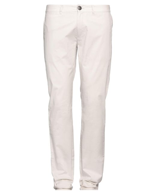 Armani Jeans White Light Pants Cotton, Elastane for men