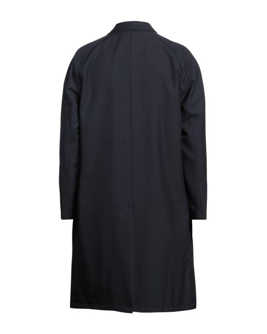 Lardini Blue Midnight Overcoat & Trench Coat Polyester, Wool for men
