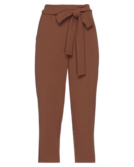 Think! Brown Cropped Trousers
